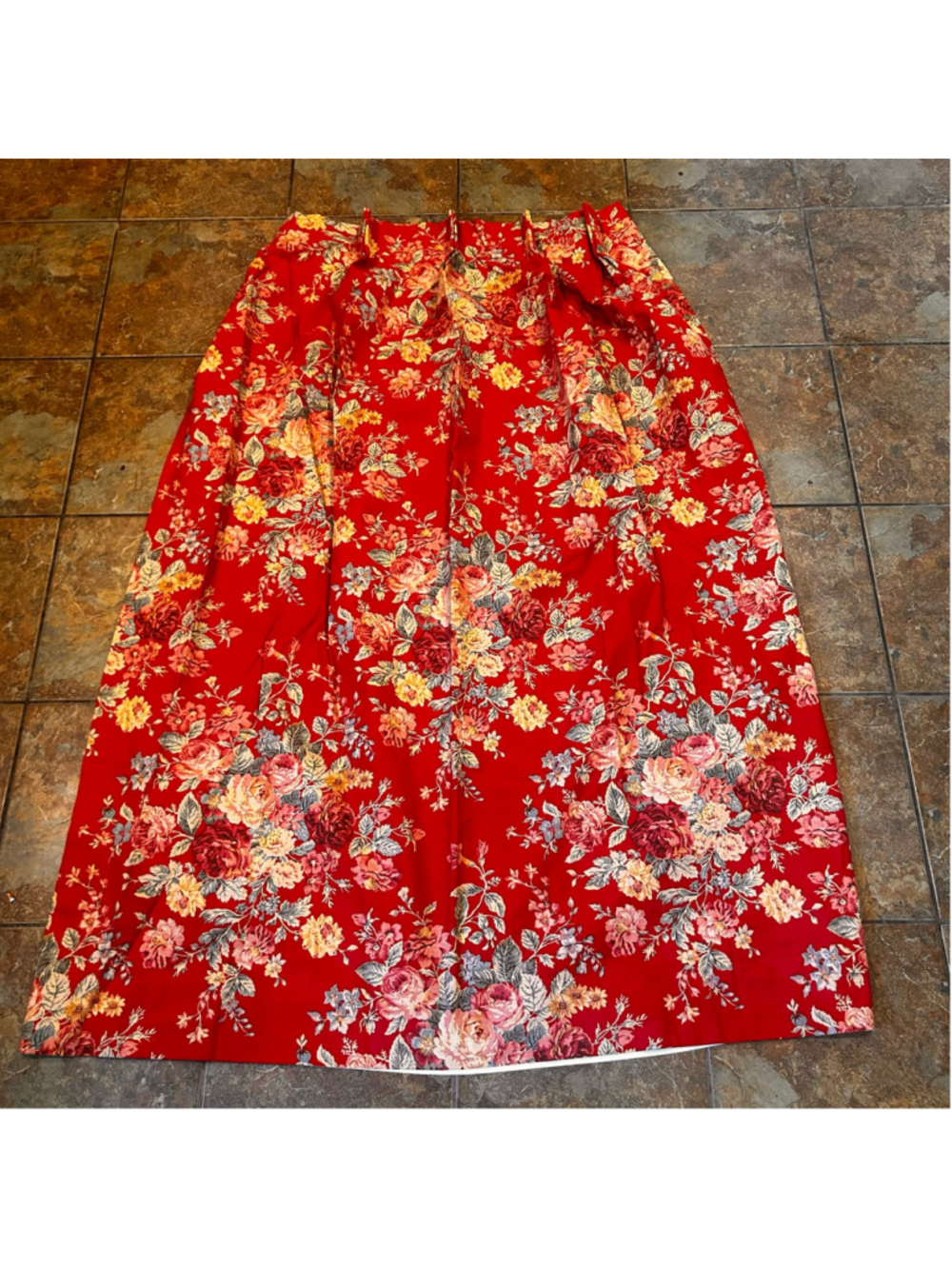 VTG Ralph Lauren Danielle Marseilles Floral Cotton Panel Curtains Set